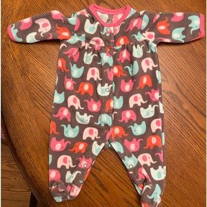 Carter pink/blue/grey girls onesie 3 month